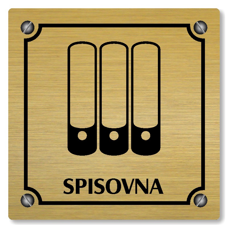 Spisovna, 118x118mm, zlatá, Kansas